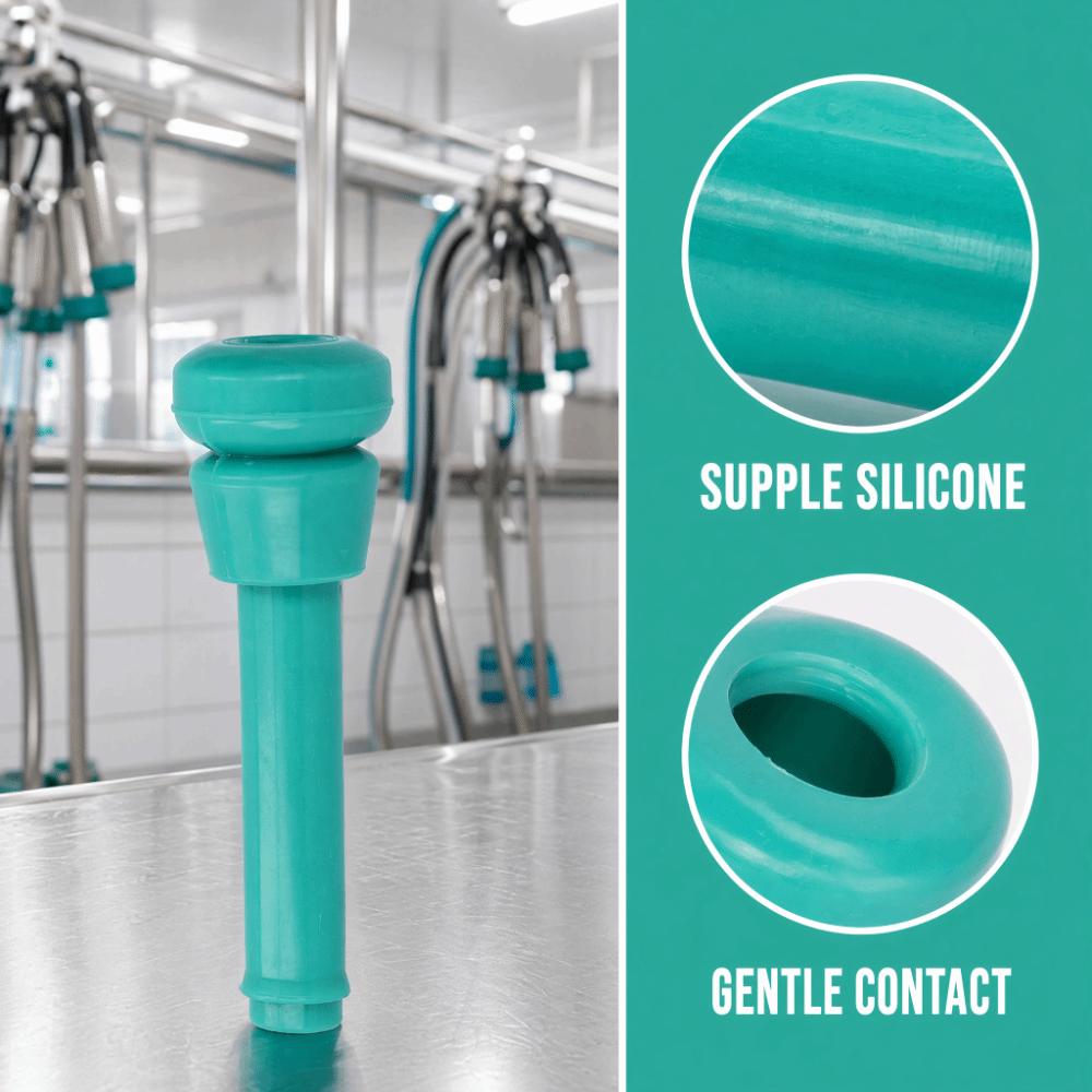 4Pcs Green Teat Cup Liner Food-Grade Silicone Milk Lining Replacement Milking Machine Liner  Cattle
