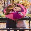 1 PC Automatic Folding Umbrella - Masha Bear Pattern Portable Foldable Design With 8 Ribs Christmas Birthday Gifts