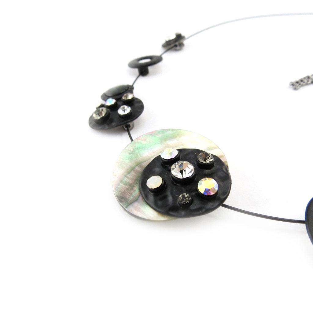 Les Trésors De Lily [J0476] - Дизайнерское колье «Mélusine» черно-серое