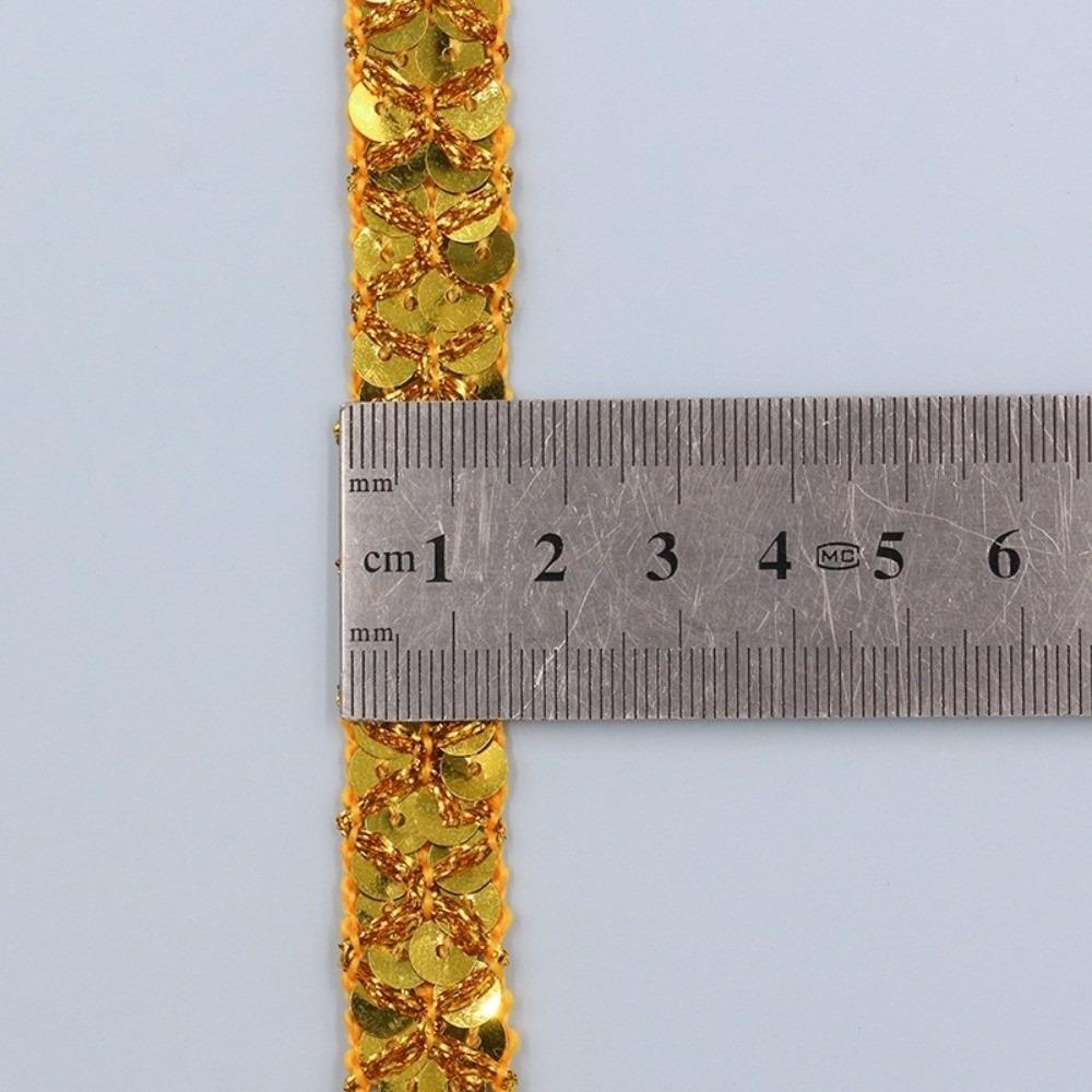 10 Meters Length Sequin Trim Ribbon Metallic Finish Glitter Sequin Braid  For Hair Accessories