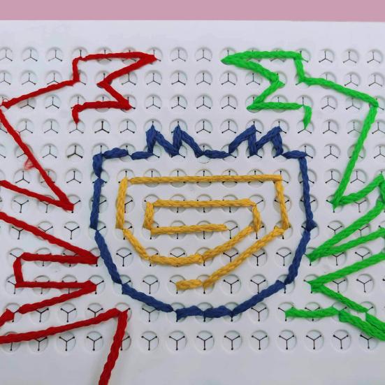 1 комплект детской обучающей доски для продевания ниток, тренировка мелкой моторики, фокусировки, шаблон