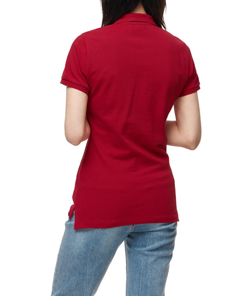 POLO RALPH LAUREN Мужская сетчатая рубашка-поло Slim Fit - Красная