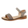 Summer Footwear Flat Beach Shoes One-button Comfortable Female Student Sandals.
