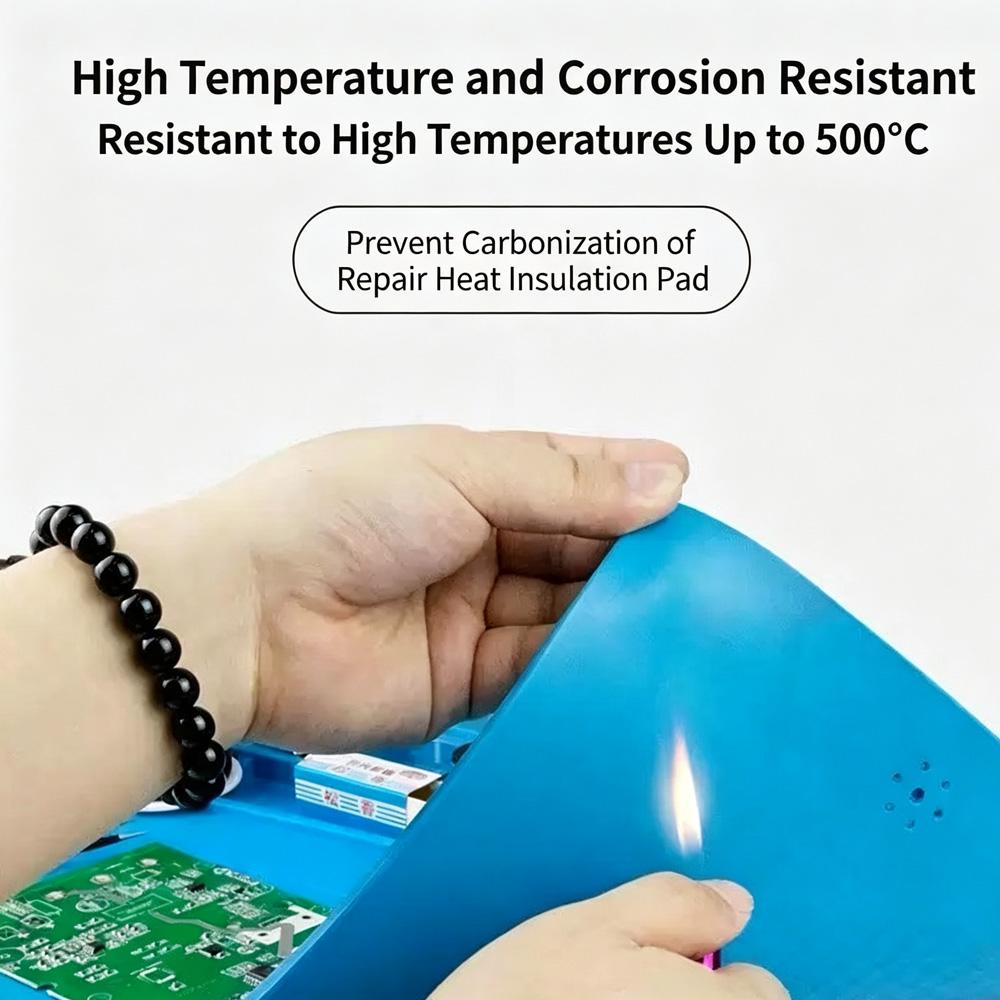 Heat-Resistant Insulation Pad Mobile Phone Repair Workbench with Magnetic Screw Position Silicone Mat for Motherboard Welding