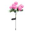 Peony Flower Solar Garden Light Outdoor Decor 7 Heads Design Auto ON/OFF No Wiring Required Waterproof Yard Pathway Light