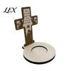 Religious Themed Ornaments Wooden Candle Holder, Praying Angel Tabletop Tealight Stand, Christmas Atmosphere Supplies Decorative Candlestick