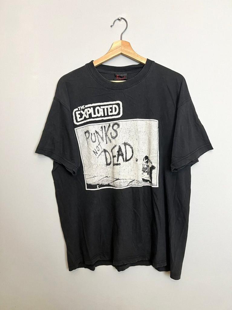 Редкая винтажная футболка 90-х The Exploited Punks Not Dead Панк-группа Унисекс
