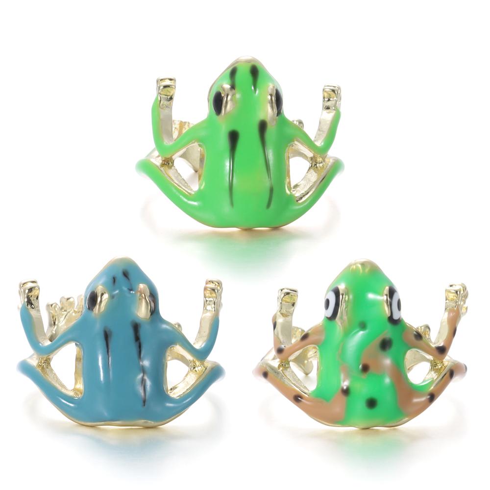 Gift Originality Tree Frog Ring Alloy Cute Frog Open Rings Opening Animal Shape Adjustable Ring for Men