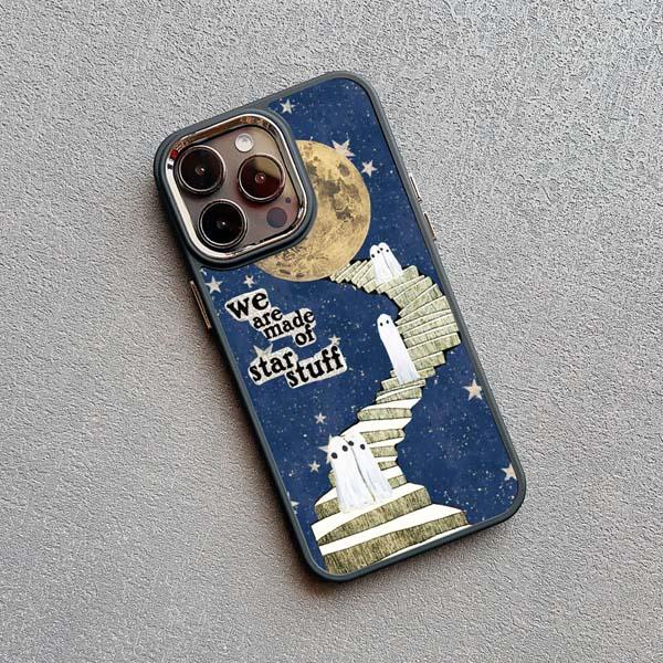 Модный креативный чехол для телефона с изображением призрака для iphone 16 15 14 11 13 12 Pro MAX задняя крышка X XS XR max 7 8 Plus Чехлы матовый корпус