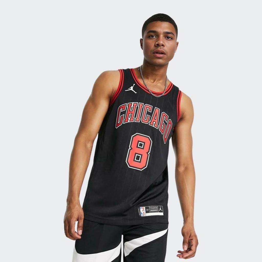 Jordan Баскетбольная майка свободного кроя НБА 2020, мужской топ Chicago Bulls LaVine #8, черный CV9472-010