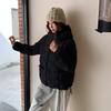 Winter new casual foreign style cold and warm puff cotton clothes women's fashion candy-colored hooded cotton-padded clothes