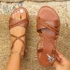Fashion Women Beach Woven Hollow Sandals Women Flats Casual Clip Toe Sandals Summer 2025 New Fashion Casual Walking Slides for Women