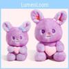 Cute Rabbit Plush Doll With Love Heart Design And Bow Decoration For Gift Kids