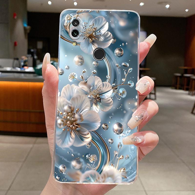 Чехол для Xiaomi Redmi 7 Прозрачный Роскошный Модный Бабочка Цветок Мягкий ТПУ Силиконовый Чехол-Обложка для Redmi 7 Прозрачный Чехол для Телефона