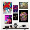 Posters and Print Psychedelic Magic Black light Wall Art Canvas Painting  bilder cuadros Trippy Visual Mushroom Mind Education
