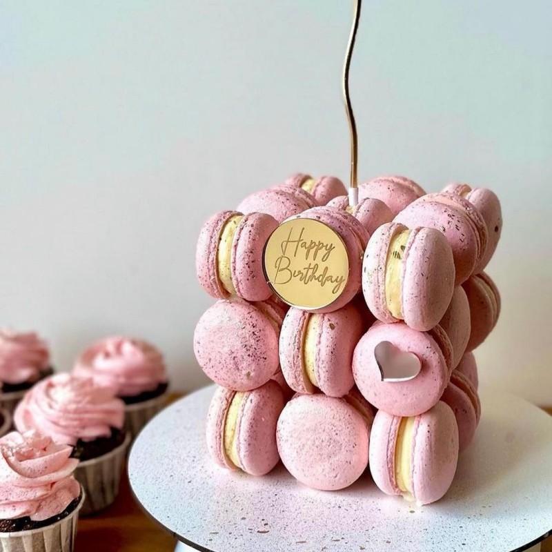 5 штук insКруглый акриловый топпер для торта «С Днем рождения», украшение для торта на вечеринку по случаю дня рождения