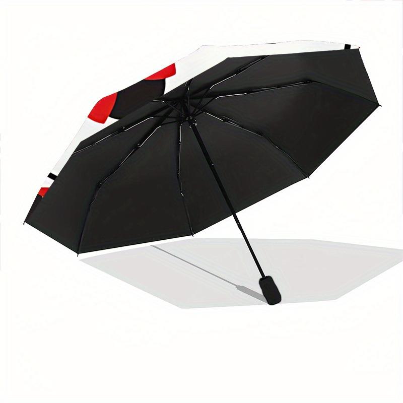 1pc Ladybug PolkaDot Auto Open/close, All-Season Portable Folding Umbrella for Women & Men, Travel, Everyday, Formal Events - Compact Luxury Parasol,