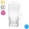 Стакан Toyo Sasaki Glass Knack Feather HS 10, 305 мл, набор из 6 шт. Сделано в Японии, можно мыть в посудомоечной машине, небьющийся стеклянный стакан, пивной бокал Highball