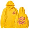 Unisex Hooded Sweatshirt Teens Adults Cotton Blend Printed Pullover With Front Pocket Casual Wear