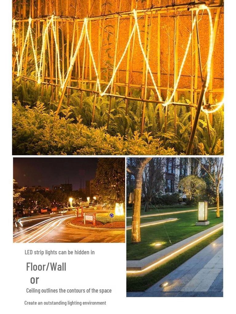 Outdoor Waterproof LED Solar Strip Lights: Super Bright, Soft Lighting for Garden and Courtyard