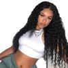 Fashion front lace 13*4 chemical fiber headgear African hot selling small coiled tube long curly wig