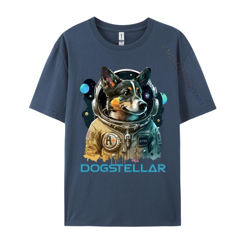 Dogstellar Dog Astronaut Tshirt Casual Tops Tees Brand New Cotton Tops Shirts Male TShirt Free Shippping Clothes