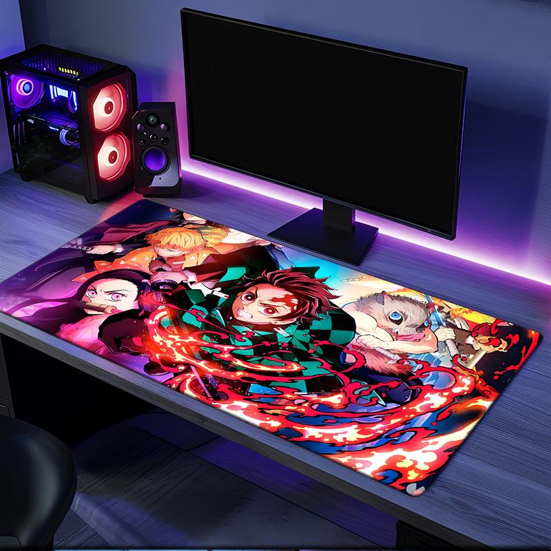 Powerful Demon Anime Mouse Pad, Rubber Base, Mouse Pad for Gamers and Office Use, Gaming Desk , Easy To Clean Mat Christmas fan gifts