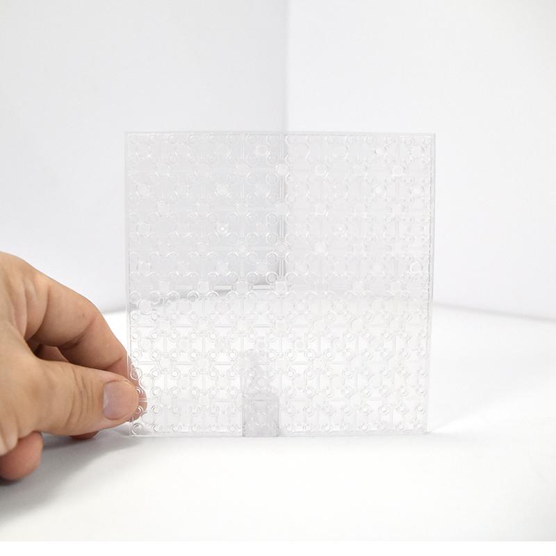 Нетоксичный 1 шт. 16x16 точек Двусторонняя базовая пластина Высокопрозрачная базовая пластина Для строительных блоков Игрушки Kid City Пластиковые блоки