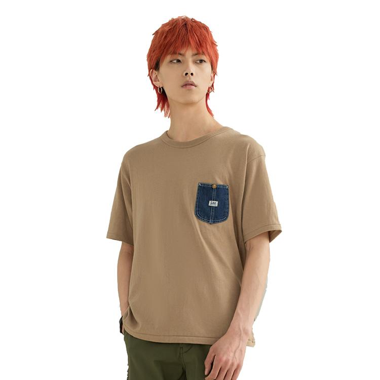 Lee T-Shirt Men's Milk Tea Beige LMT001479100251A00402