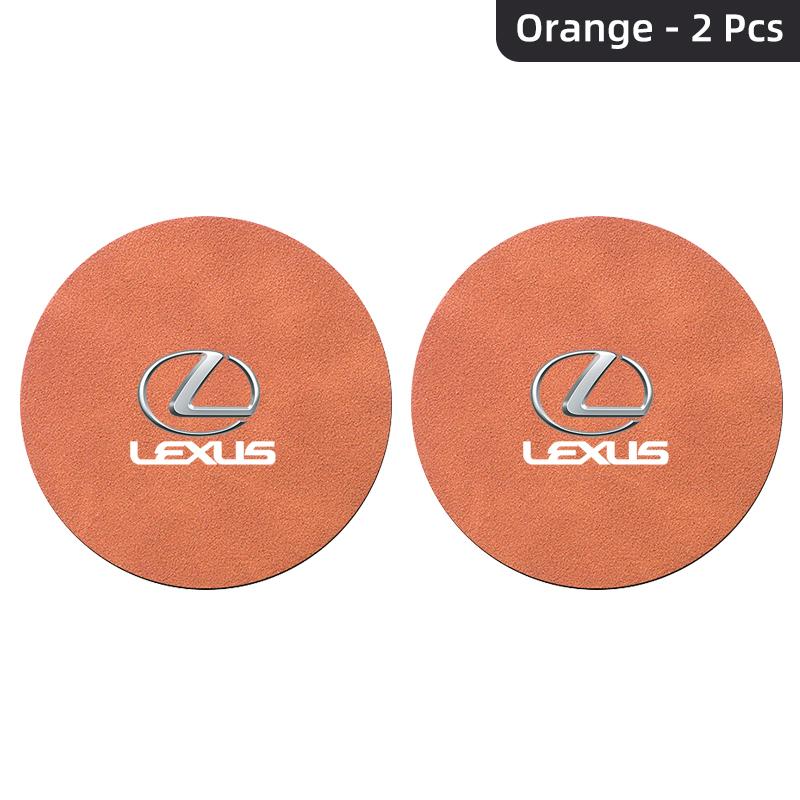 Interior Stickers 2Pcs Car Anti-slip Water Cup Heat Insulation Mat Suede Decor Coaster For Lexus ES300 RX330 RX300 GS300 IS250 I