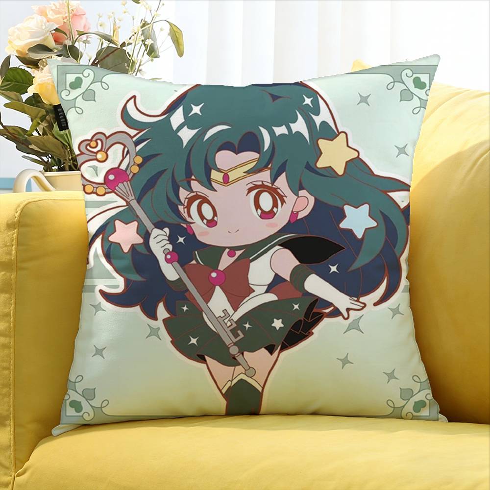 Cute girls SSailors MMoones World Various Sizes Square Pillow Case For Car Home Bedchamber Decor