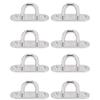 8pcs Strip Type Pad Eye Plate Enclosed Hook Wall Mount Hangers Heavy Duty Ceiling Hooks  Outdoor