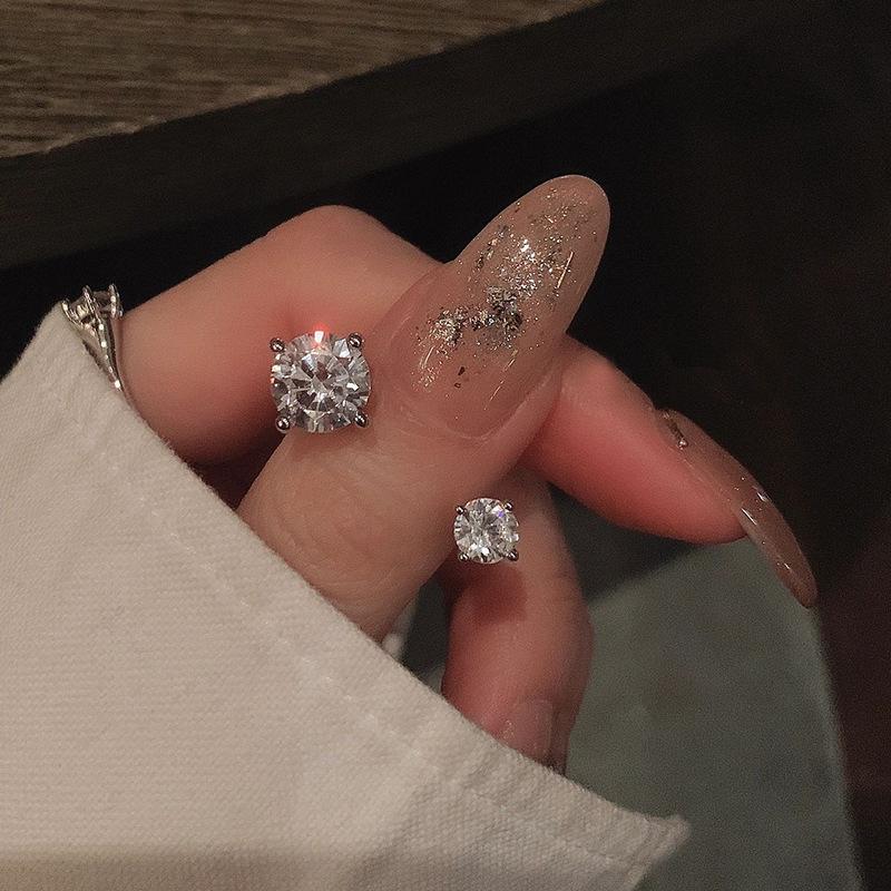 Кольцо с асимметричным дизайном, инкрустированное цирконами, с ощущением холодного ветра, высокое качество, женское кольцо на указательный палец