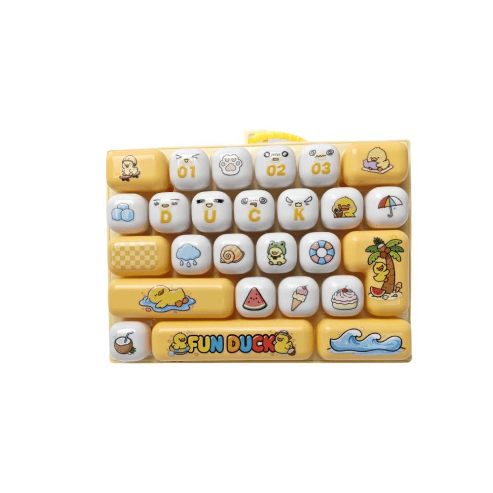 26 Key Decompression Button Toy Cute Design Keyboard Keychain Accessories Gift