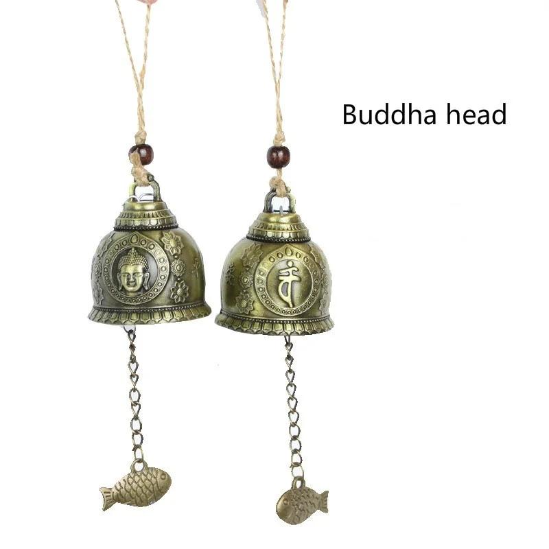 Feng Shui Alloy Wind Bell Ornament (Buddha) Bell Pendant Home Car Decoration Anti-theft Door Pendant