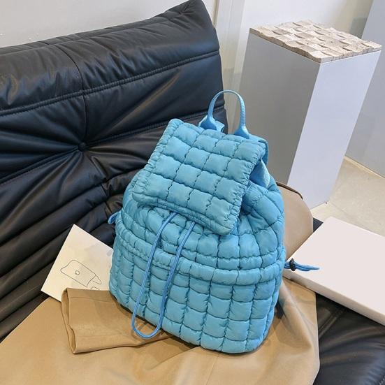 Женский рюкзак 18 л Большая вместимость Отличная несущая способность Пузыристый клетчатый внешний чехол для бутылки с водой Зонт Сумка с завязкой на шнурке Износостойкий