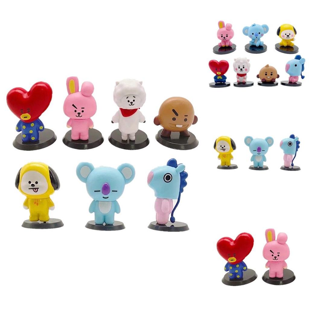 Bts Bt21 7 шт./набор Фигурки-украшения для детского монитора Топпер для торта Игрушки Подарок
