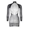 Дамы Сексуальное сетчатое мини-платье в сетку Цельные платья Боди Женское белье Женское прозрачное платье с открытой спиной Нижнее белье Сексуальные костюмы размера плюс