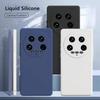 Для Xiaomi 14 Ultra жидкий силиконовый чехол Xiaomi 14 Ultra Cover Funda Coque мягкий защитный чехол для камеры задний бампер для Xiaomi 14 Ultra