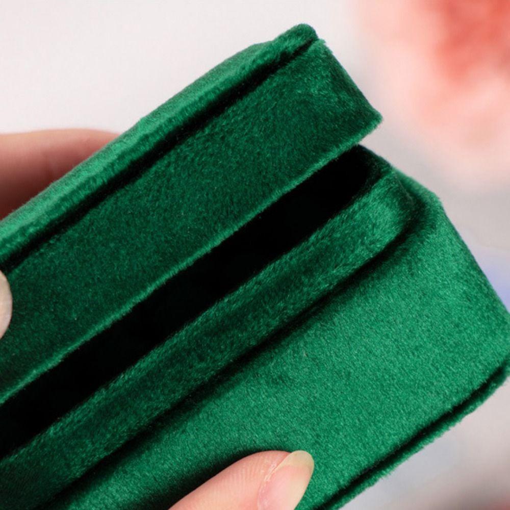 Wedding Rings Bearer Box Square Jewelry Organizer Velvet Rings Holder  Marriage Anniversary