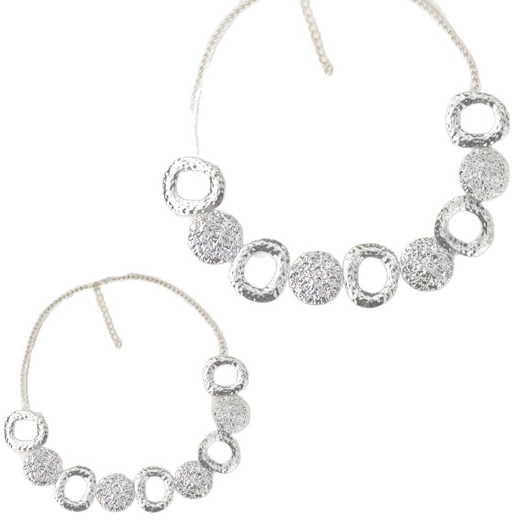 Персонализированное Преувеличенное Ожерелье, Модные Аксессуары из Сплава с Концентрическими Кольцами