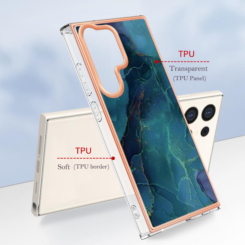 Ремешок со съемной пряжкой из зеленого мрамора, кольцо против падения или мягкий чехол для телефона с гладким дизайном для Samsung iPhone Redmi Oppo Moto Honor Google Sony...