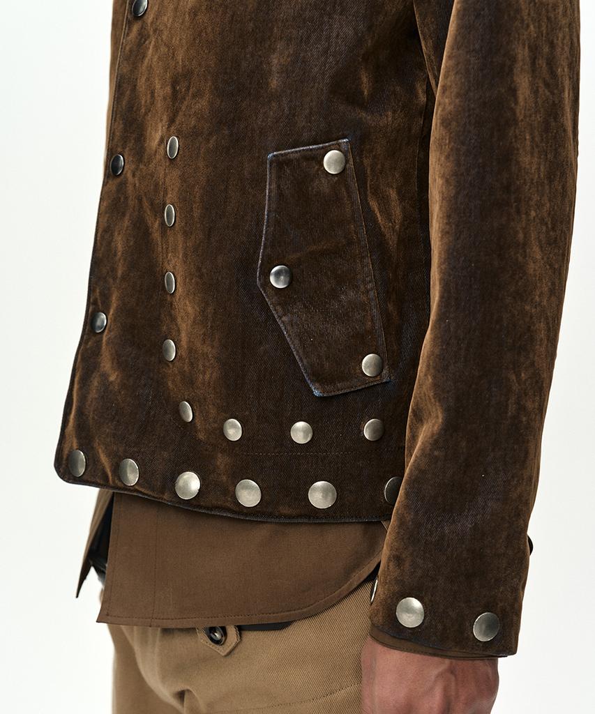 Adsb Andersson Bell Georgia Flock Velvet Jacket (Brown)