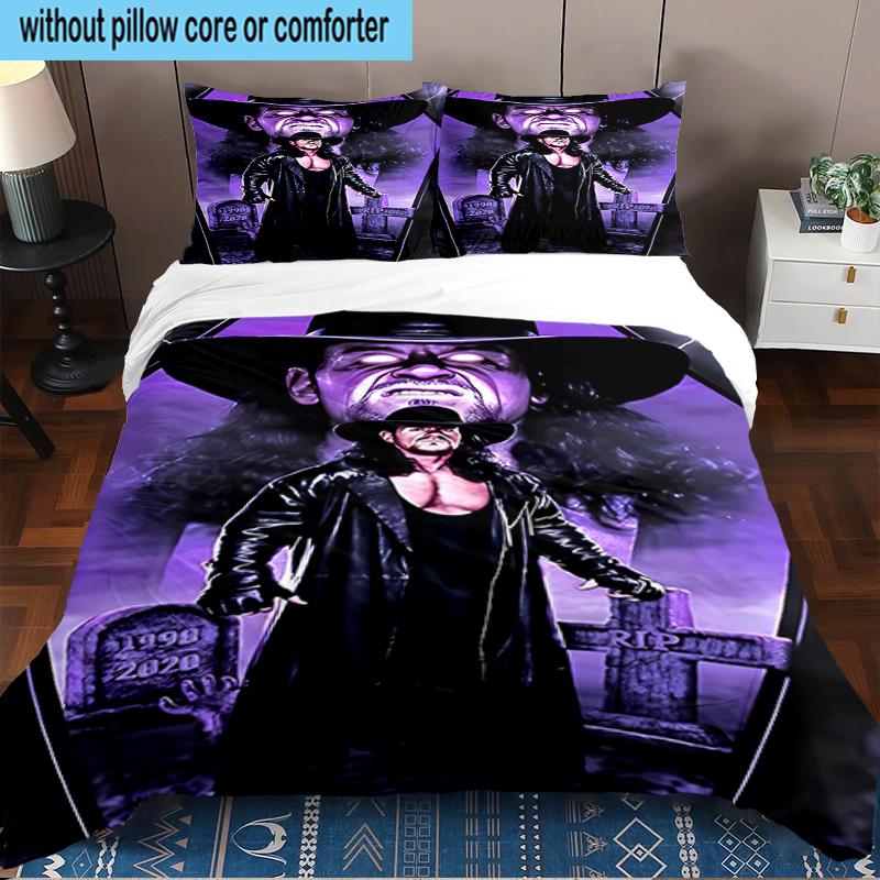 3PCS Moonlit Graveyard Undertaker Bedding Set,Including 1pc Duvet Cover And 2pcs Pillowcases Perfect for Bedroom, Dormitory, Fan Christmas gift