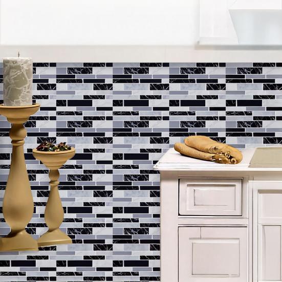 10 листов Мраморная наклейка на стену Водонепроницаемая ПВХ Самоклеящаяся Декоративная наклейка Дом Ванная Кухня Фартук Отклеивающаяся наклейка на стену