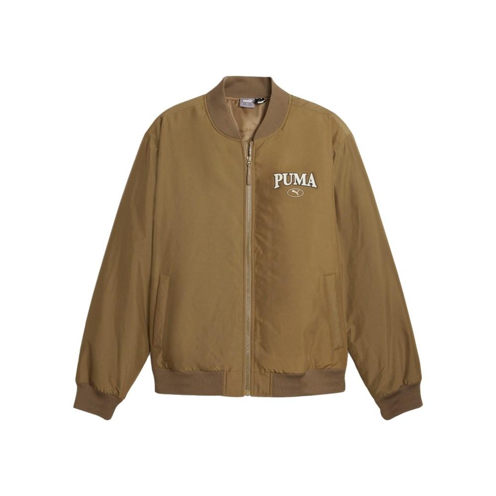 Puma Куртка-бомбер Squad, однотонная, свободная, с воротником-бейсболкой, хлопковое пальто, мужская куртка, шоколадного цвета 681526-93