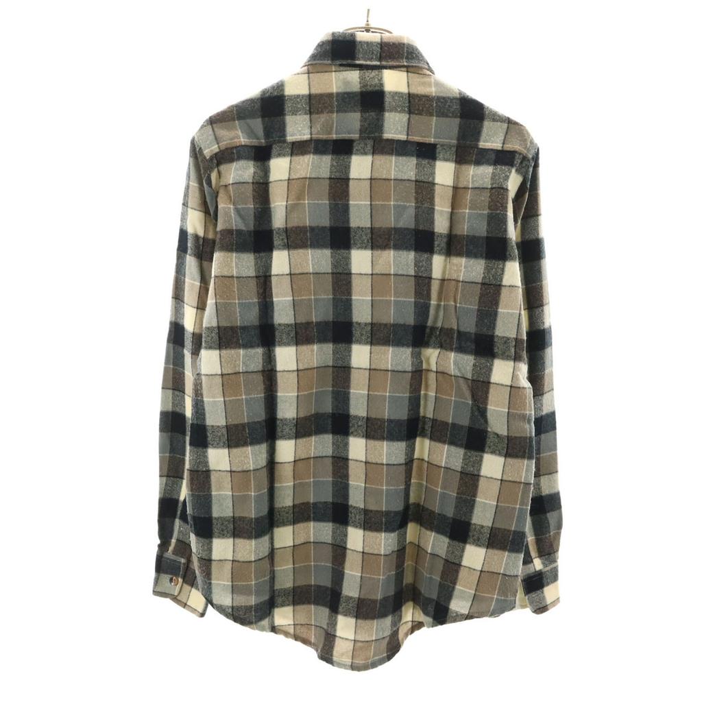 COUNTRY Squire byBlock 80s vintage check Long sleeve shirt Gray Men's Used
