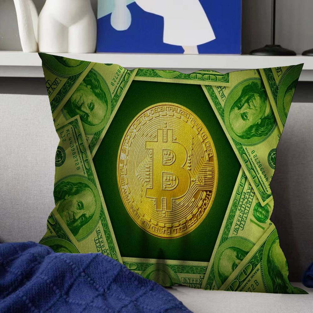 B-Bitcoin Cushion Cover Pillowcase Upholstery Sofa Throw Pillow Home Decor Pillowcas