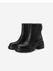 St&Sat Women's British Style Fashionable Round Toe Thick Heel Retro Chelsea Boots
