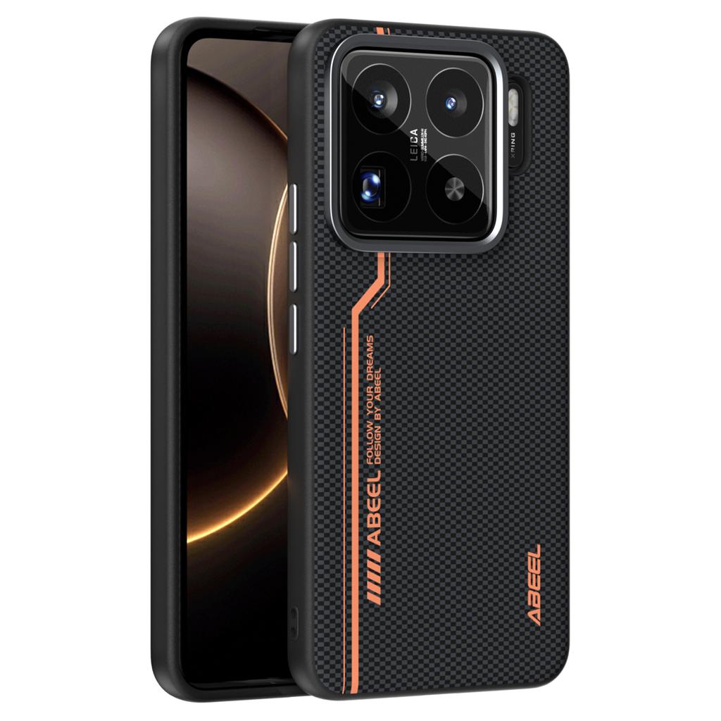 ABEEL Чехол для Xiaomi 15S Pro, совместимый с MagSafe, напечатанный ПК ТПУ Алюминиевый сплав Кожаный чехол для телефона